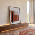 Quadro Decorativo Elegância Abstrata em Tons Serenos em ambiente decorado - quadros decorativos para sala