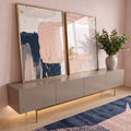Quadro Decorativo Pincelada com Cores Suaves em ambiente decorado - quadros decorativos para sala