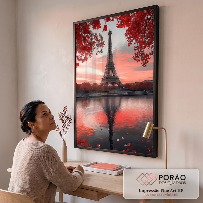 Quadro Decorativo Paris Elegante Estilo em Cada Detalhe em escritorio moderno - quadros decorativos para sala