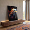 Quadro Decorativo Águia Abstrata Colorida - Arte Vibrante para Sua Decoração em ambiente decorado - quadros decorativos para sala
