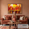 Quadro Decorativo Santa Ceia 2 - Elegância e Sofisticação para Sua Parede em sala de estar moderna - quadros decorativos para sala