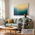 Quadro Decorativo Harmonia Minimalista Serena em sala de estar moderna - quadros decorativos para sala