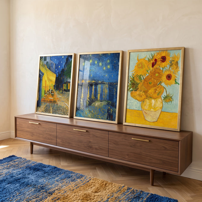 Quadro Decorativo Van Gogh: Inspiração que Transcende em ambiente decorado - quadros decorativos para sala