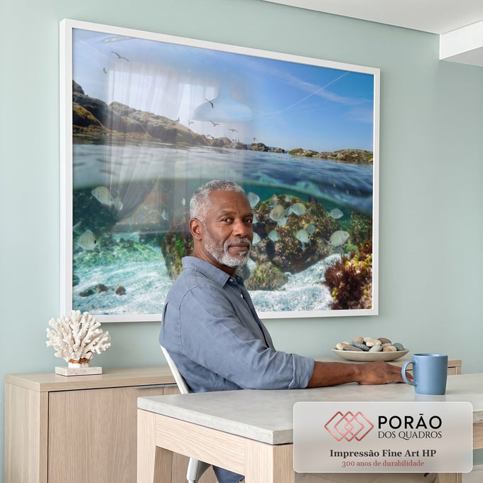 Quadro Decorativo Recife de Coral: Mergulhe na Beleza em escritorio moderno - quadros decorativos para sala