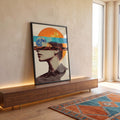 Quadro Decorativo Entre Mundos e Silêncios em ambiente decorado - quadros decorativos para sala