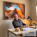 Quadro Decorativo Impactante - Dunas ao Entardecer em escritorio moderno - quadros decorativos para sala