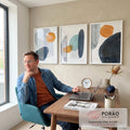 Quadro Decorativo: Paisagem Encantadora em Cores Vibrantes em escritorio moderno - quadros decorativos para sala