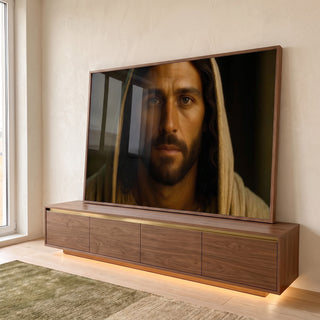 Quadro Decorativo Reflexão com Toque Serene em ambiente decorado - quadros decorativos para sala
