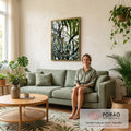 Quadro Decorativo Exuberância Tropical ? Inspiração Pura! em sala de estar moderna - quadros decorativos para sala