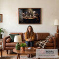Quadro Decorativo Cachorros Jogando Poker  Arte Divertida e Elegante para Sua Decoração em sala de estar moderna - quadros decorativos para sala