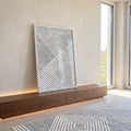 Quadro Decorativo Geometria Abstrata: Elegância Minimalista em ambiente decorado - quadros decorativos para sala