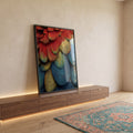 Quadro Decorativo Penas Vibrantes em ambiente decorado - quadros decorativos para sala
