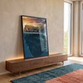 Quadro Decorativo Ilha com Cabeça - Estilo Sofisticado para Ambientes Modernos em ambiente decorado - quadros decorativos para sala
