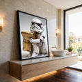 Quadro Decorativo Soldado Galáctico: Aventura e Paixão em ambiente decorado - quadros decorativos para sala