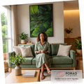 Quadro Decorativo: Esplendor Verde para Interiores Únicos em sala de estar moderna - quadros decorativos para sala