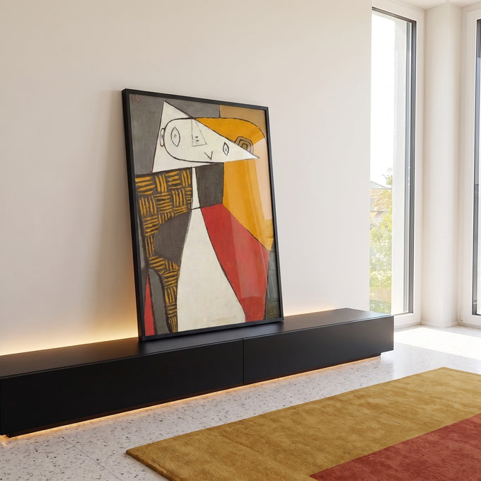 Quadro Decorativo Encontro de Cores - Explosão Abstrata em ambiente decorado - quadros decorativos para sala