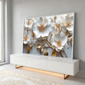 Quadro Decorativo Floral Sereno em ambiente decorado - quadros decorativos para sala