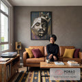 Quadro Decorativo Realeza em Paisagem Rústica: Um Enigma Visual em sala de estar moderna - quadros decorativos para sala