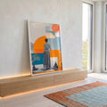 Quadro Decorativo Contemplação Geométrica em ambiente decorado - quadros decorativos para sala