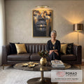 Quadro Decorativo Oro e Serenidade em sala de estar moderna - quadros decorativos para sala