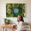 Quadro Decorativo Lagoa Encantada: Uma Janela para Paz em escritorio moderno - quadros decorativos para sala