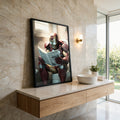 Quadro Decorativo Fascinante Homem de Ferro Lendo em ambiente decorado - quadros decorativos para sala