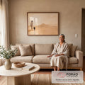 Quadro Decorativo Reflexões do Deserto em sala de estar moderna - quadros decorativos para sala