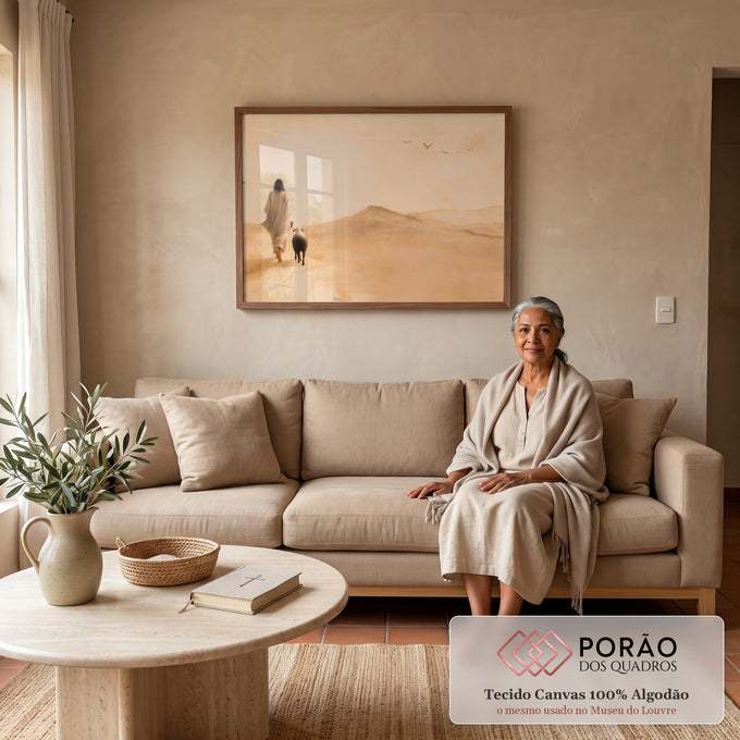 Quadro Decorativo Reflexões do Deserto em sala de estar moderna - quadros decorativos para sala