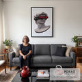 Quadro Decorativo Conexão Moderna: Beleza em Prateado em sala de estar moderna - quadros decorativos para sala