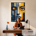 Quadro Decorativo Rosto Artístico - Estilo Contemporâneo para Sua Decoração em escritorio moderno - quadros decorativos para sala
