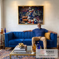 Quadro Decorativo Luxo do Pato Magnata - Elegância Irreverente em sala de estar moderna - quadros decorativos para sala