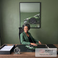 Quadro Decorativo Super Carro Esverdeado Estilo e Aventura em escritorio moderno - quadros decorativos para sala
