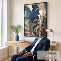Quadro Decorativo: Folhas Tropicais - Toque de Natureza em escritorio moderno - quadros decorativos para sala