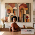 Quadro Decorativo Harmonia Acolhedora em escritorio moderno - quadros decorativos para sala