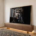Quadro Decorativo Expressão Divina - Toque Celestial em ambiente decorado - quadros decorativos para sala
