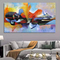 Quadro Decorativo Aventura Abstrata em Montanhas: Inspire-se - quadros decorativos para sala 1 Tela, 1 Tela Horizontal - em ambiente decorado