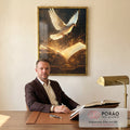 Quadro Decorativo O Segredo da Paz em escritorio moderno - quadros decorativos para sala