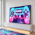 Quadro Decorativo | Controle com Aura Glimmer em ambiente decorado - quadros decorativos para sala