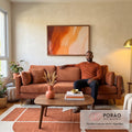 Quadro Decorativo Fluir do Pôr do Sol em sala de estar moderna - quadros decorativos para sala