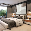 Quadro Decorativo: Explosão Minimalista em Marrom e Branco - quadros decorativos 2 Telas, abstrato - em sala moderna