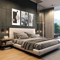 Quadro Decorativo: Inspiração e Paz Interior - quadros decorativos 1 Tela Vertical, 3 Telas - em escritorio elegante