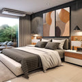 Quadro Decorativo: Tons Terrosos que Inspiram Arte - quadros decorativos para sala 2 Telas, abstrato - em living room premium