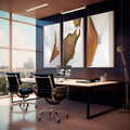 Quadro Decorativo Elegância Espiral Arte e Modernidade - quadros decorativos para sala 1 Tela Vertical, 3 Telas - em living room premium