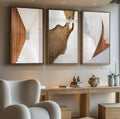 Quadro Decorativo Elegância Espiral Arte e Modernidade - quadros decorativos para sala 1 Tela Vertical, 3 Telas - em ambiente decorado