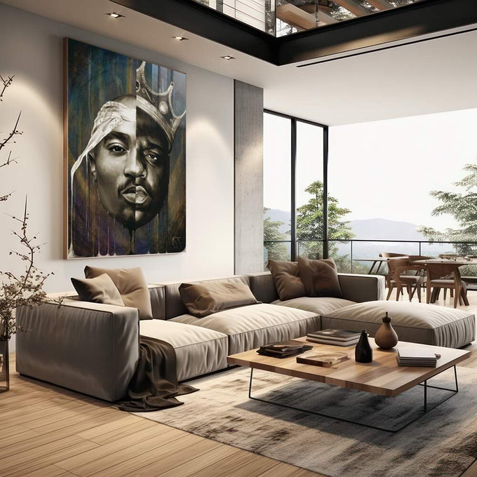 Quadro Decorativo Realeza em Paisagem Rústica: Um Enigma Visual - quadros decorativos para sala 1 Tela Vertical, 3 Telas - em quarto contemporaneo