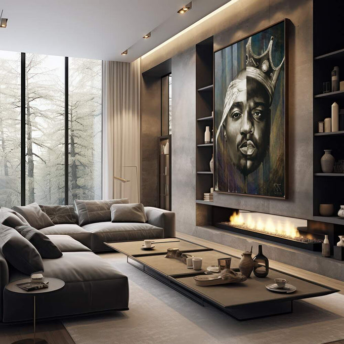 Quadro Decorativo Realeza em Paisagem Rústica: Um Enigma Visual - quadros decorativos 1 Tela Vertical, 3 Telas - em escritorio elegante