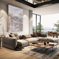 Quadro Decorativo: Inspiração Serena - Descanse os Olhos e a Alma - quadros decorativos para sala 1 Tela Vertical, 3 Telas - em living room premium