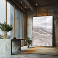 Quadro Decorativo: Inspiração Serena - Descanse os Olhos e a Alma - quadros decorativos para sala 1 Tela Vertical, 3 Telas - em ambiente decorado