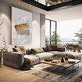 Quadro Decorativo Bridão de Luz: Exclusividade em Cada Pincelada - quadros decorativos 1 Tela Vertical, 3 Telas - em sala moderna