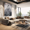 Quadro Decorativo Exclusivo: Ponte Urbana e Reflexões - quadros decorativos para sala 1 Tela Vertical, 3 Telas - em quarto contemporaneo